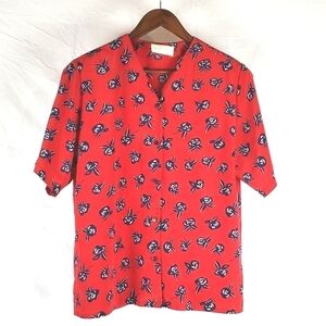 Vintage Pendleton Red‎ Floral Top